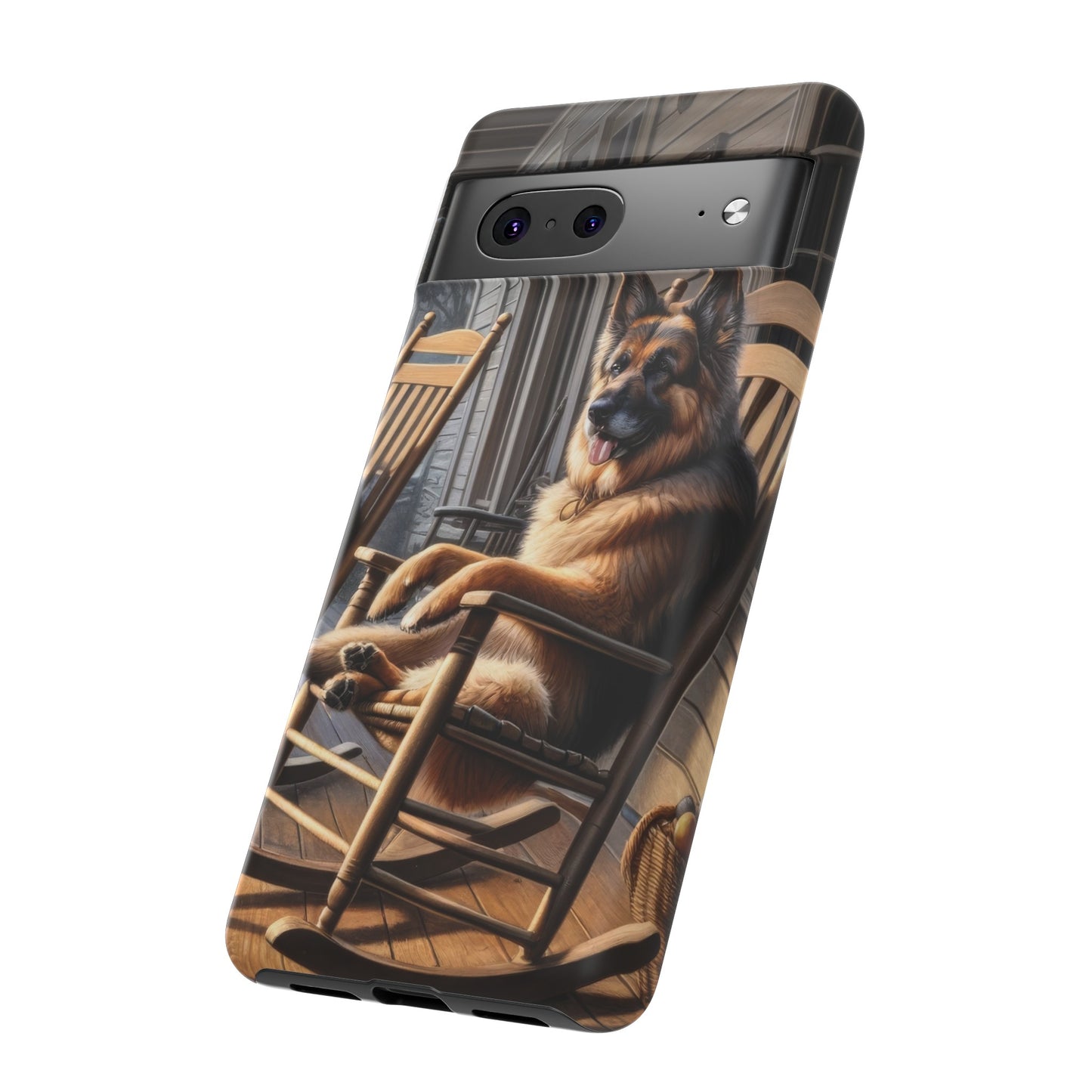 German Shepherd on the Porch Tough Phone Case