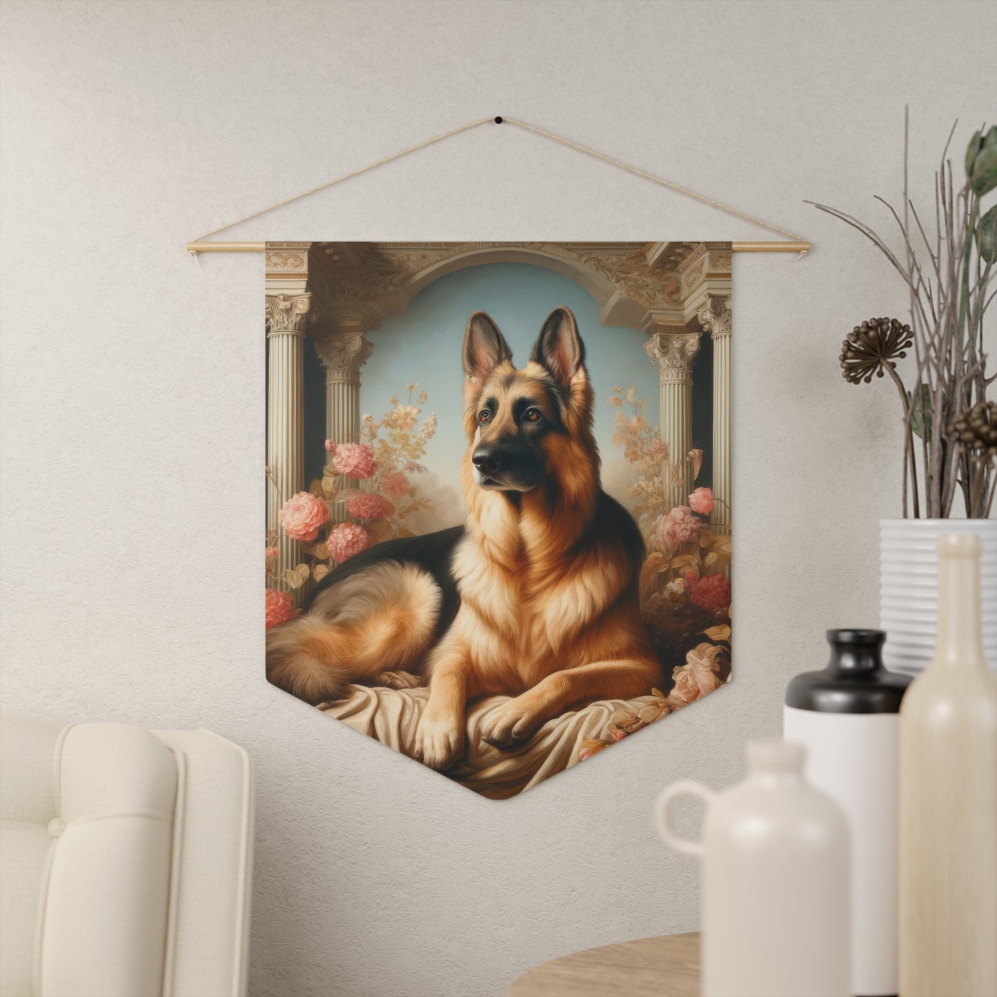 Neo-classical German Shepherd Pennant