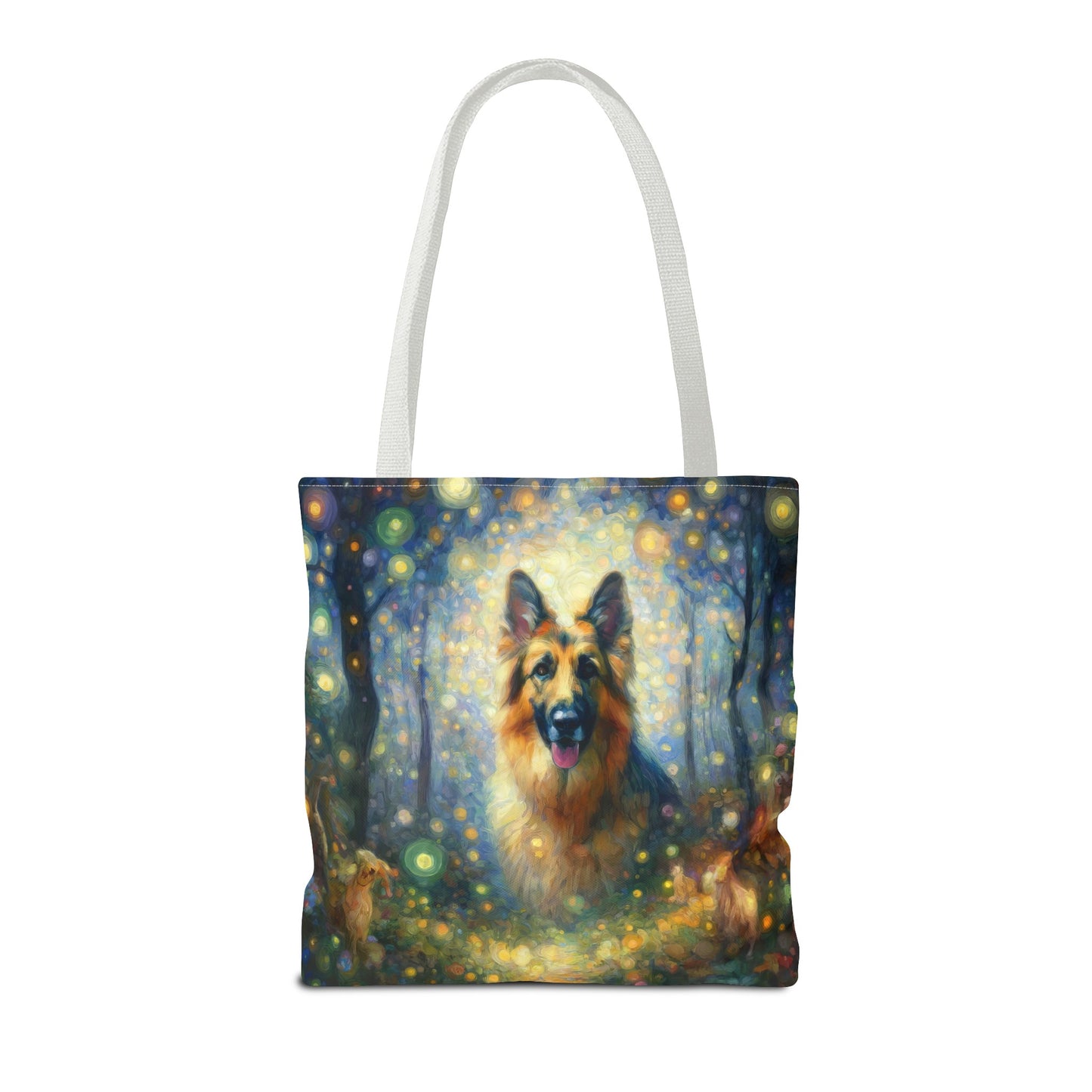 Neo-impressionism and fairy tale German Shepherd Tote Bag