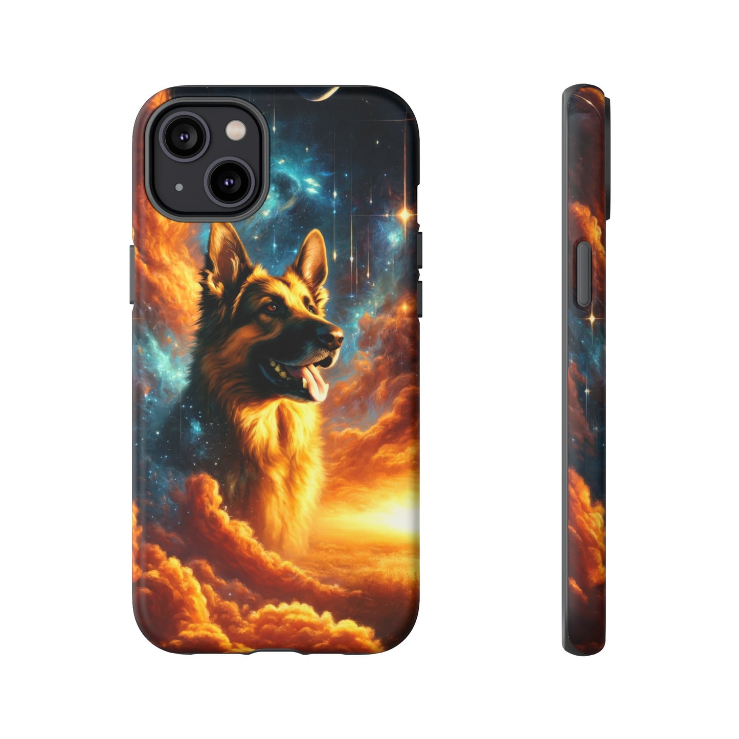 Sci-fi and stars-themed German Shepherd Phone Case