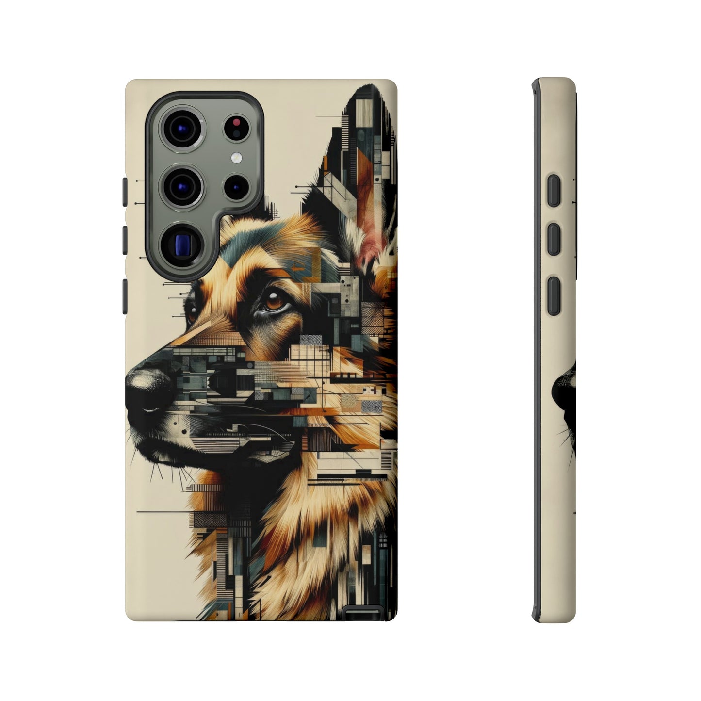 Constructivist and dadaist German Shepherd Phone Case