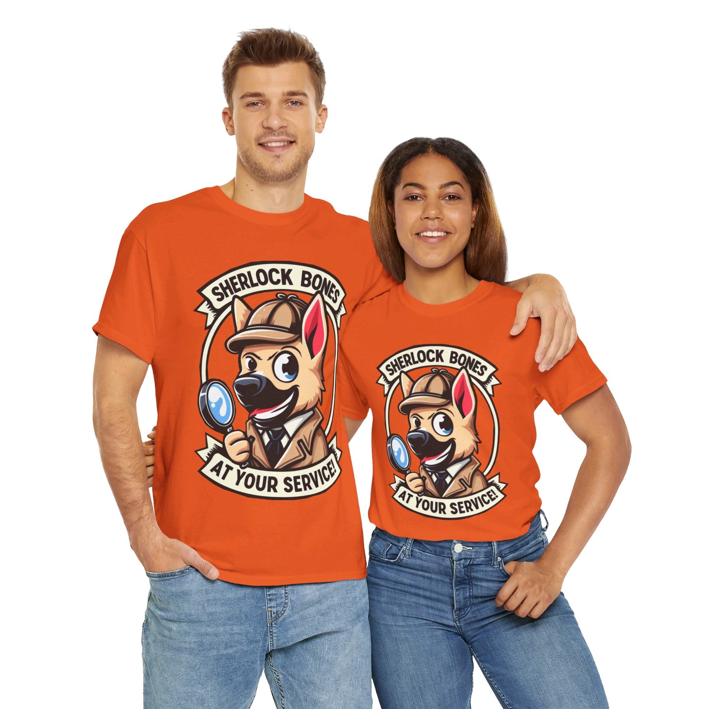 Sherlock Bones T-Shirt (13 colors) (German Shepherd)