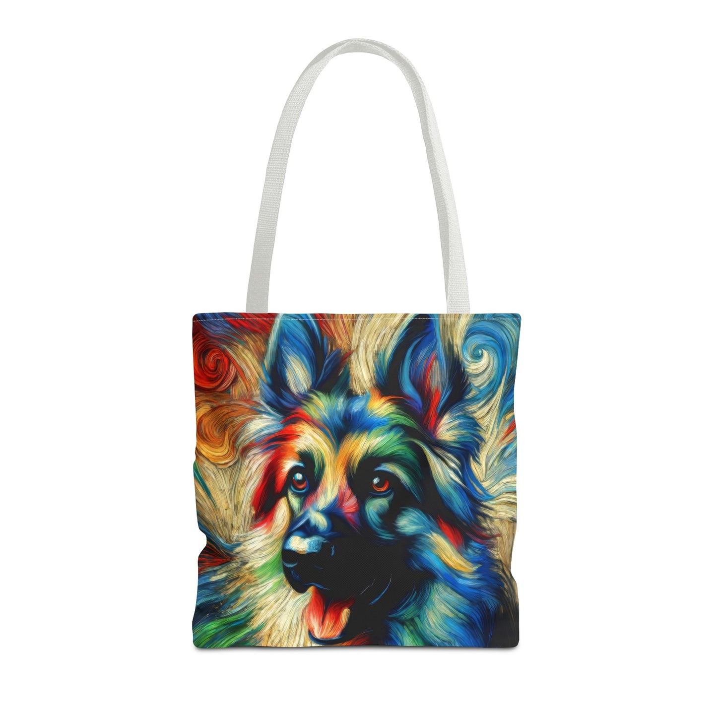 Fauvism scratchboard technique German Shepherd Tote Bag