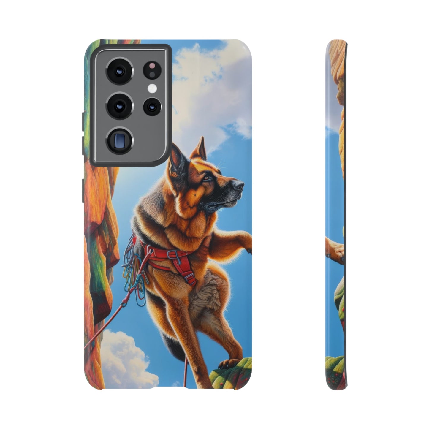 German Shepherd Rock climbing Phone Case