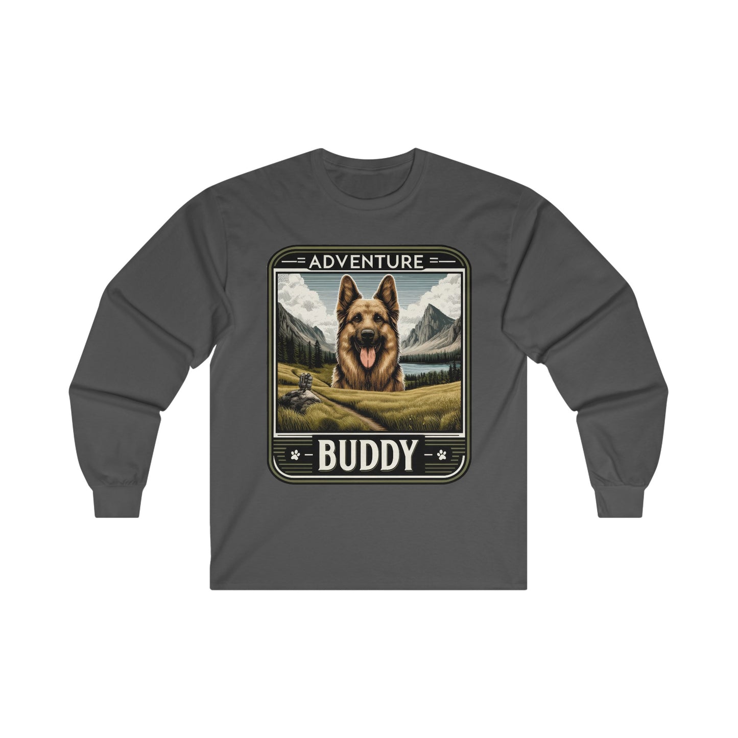 Adventure Buddy  Long Sleeve Shirt (20 colors) (German Shepherd)