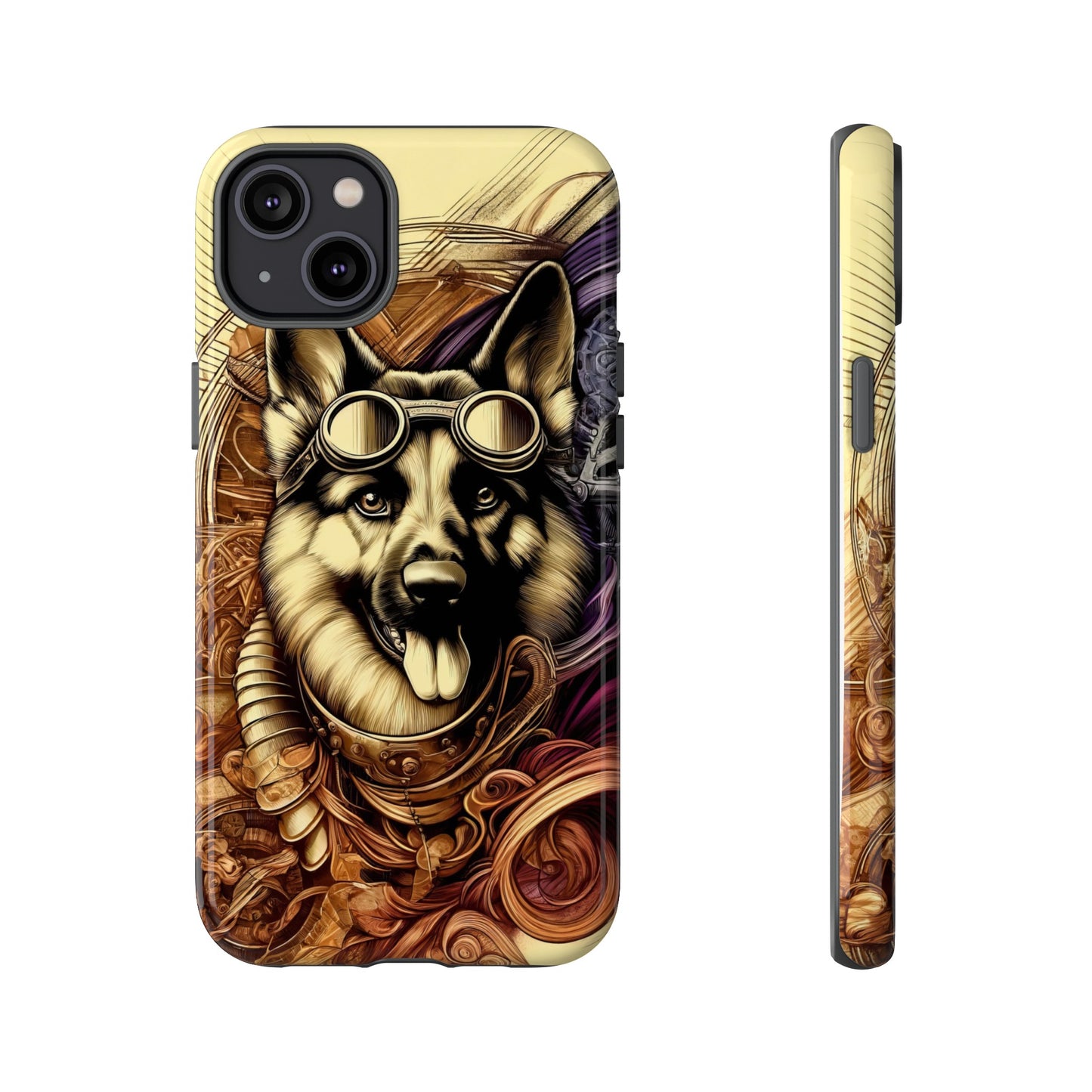 Steampunk German Shepherd Phone Case