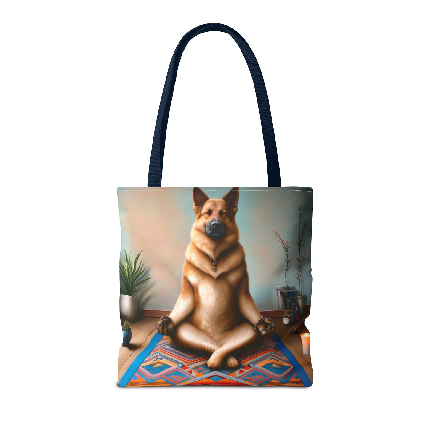 German Shepherd Meditating Tote Bag