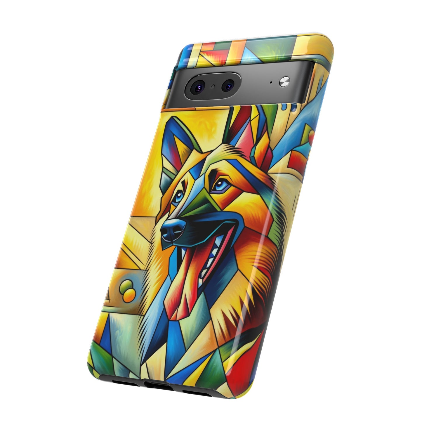 German Shepherd in Cubism Tough Phone Case