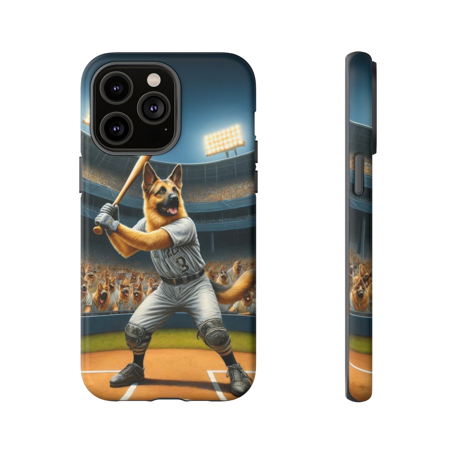 German Shepherd Playing Baseball Tough Phone Case