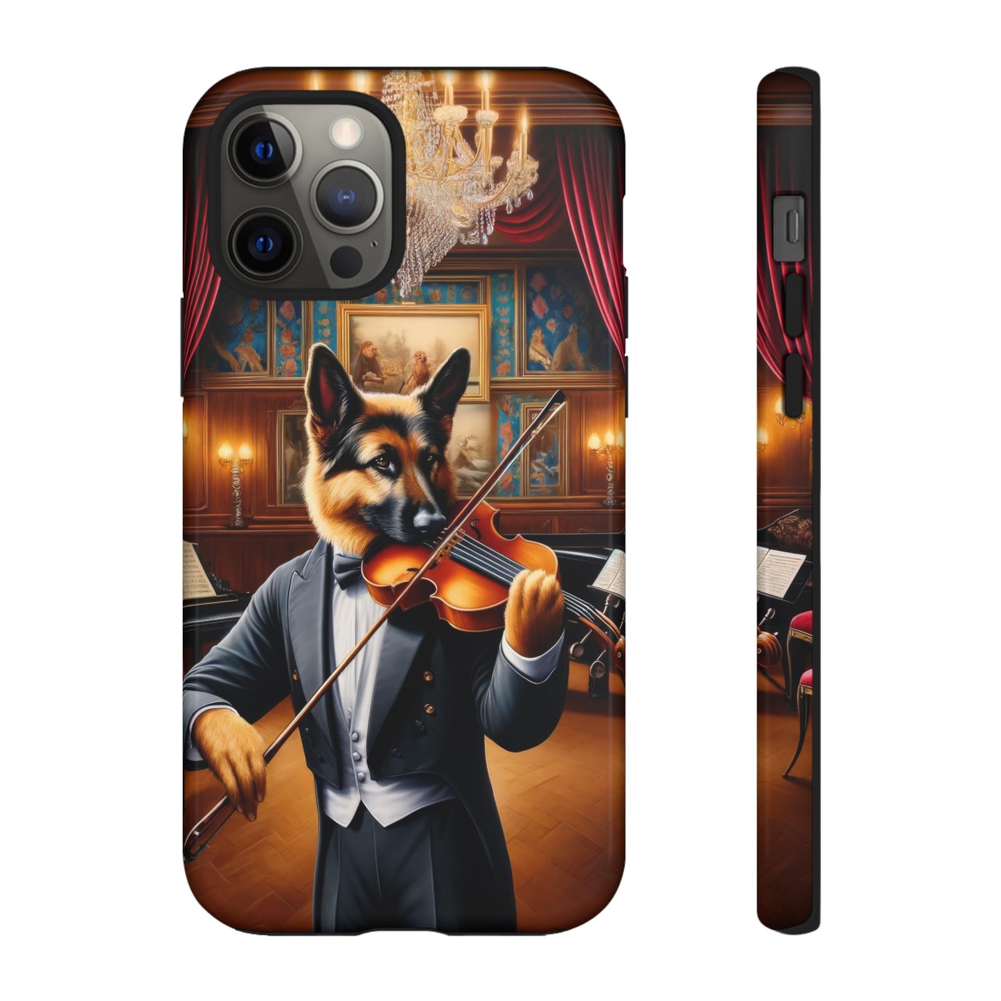 German Shepherd Playing the Violin Phone Case