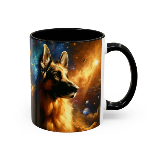 Sci-fi and stars-themed German Shepherd Coffee Mug