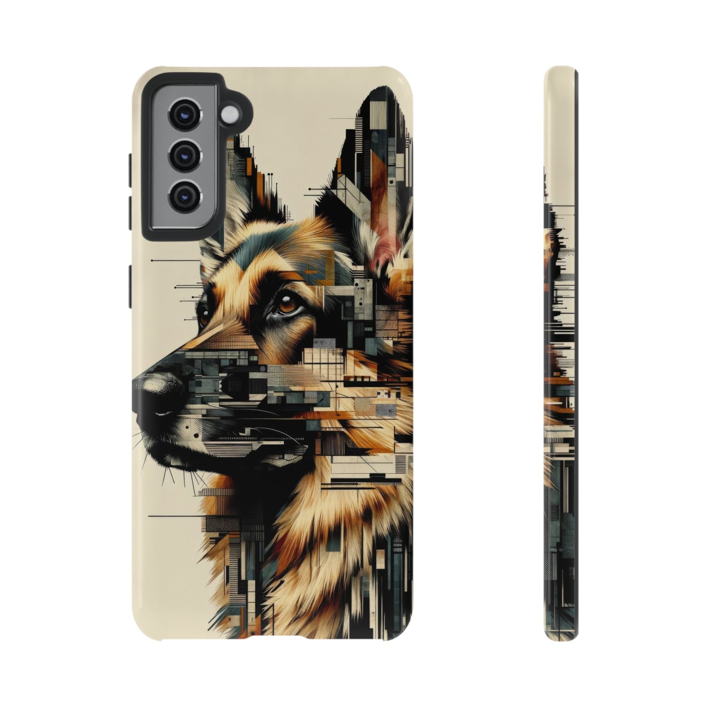 Constructivist and dadaist German Shepherd Phone Case