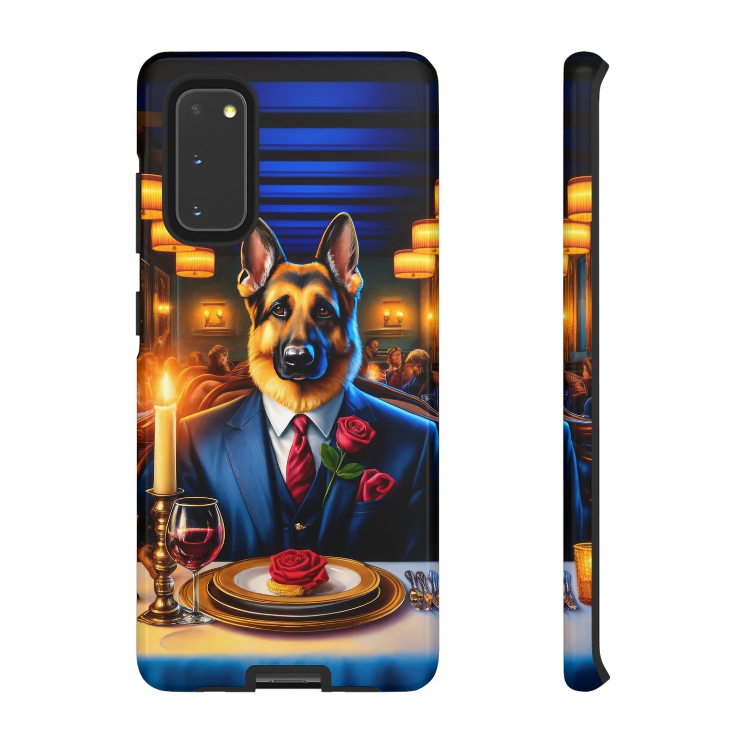 German Shepherd Going on a Date at a Restaurant Phone Case