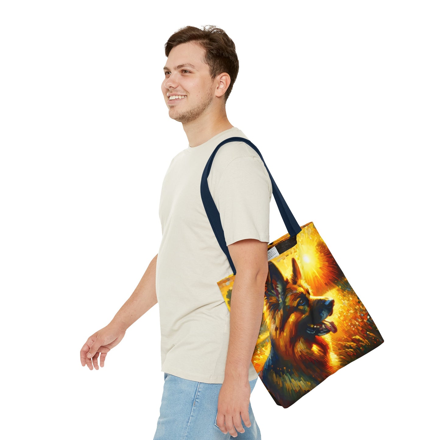 Golden hour and neo-impressionism German Shepherd Tote Bag