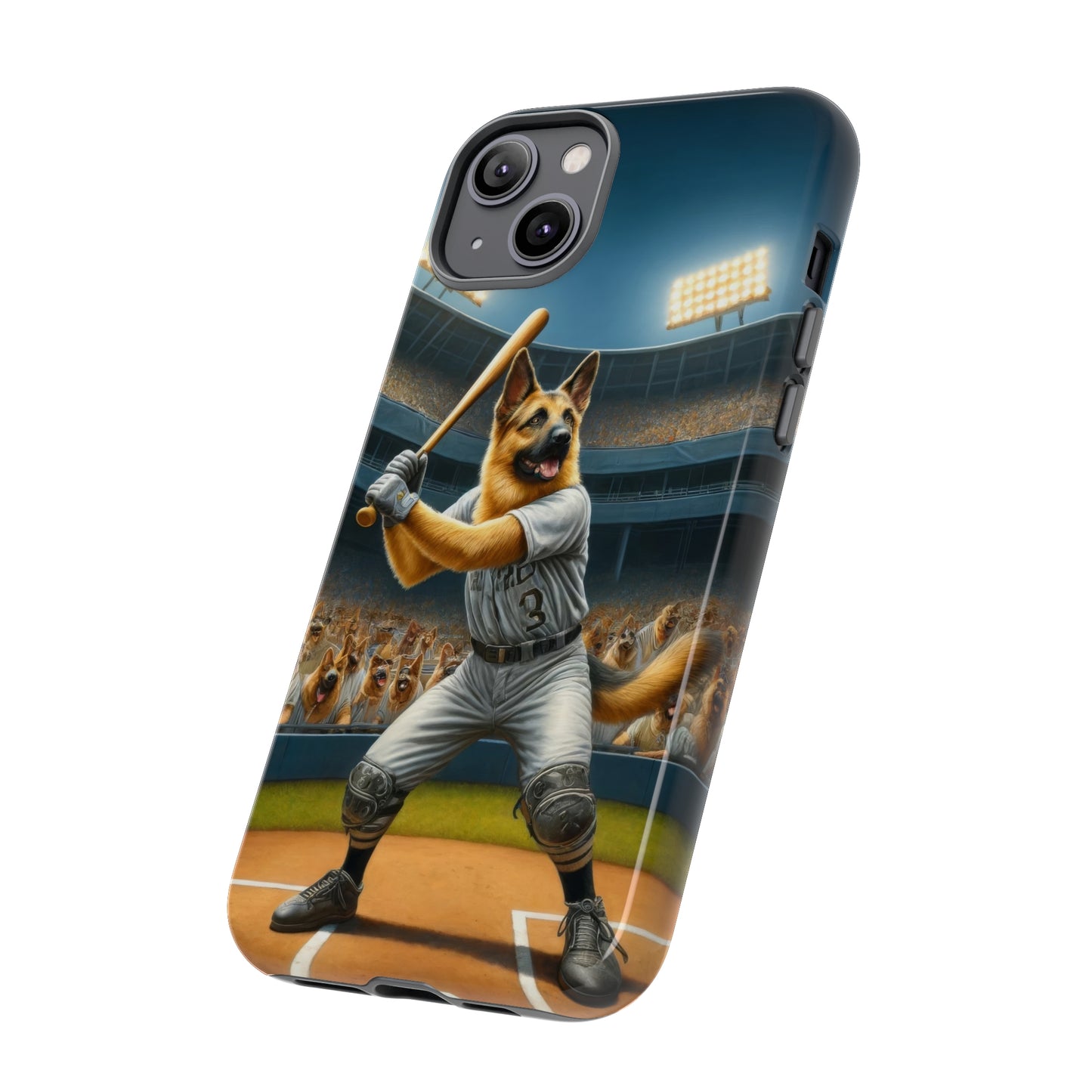 German Shepherd Playing Baseball Tough Phone Case