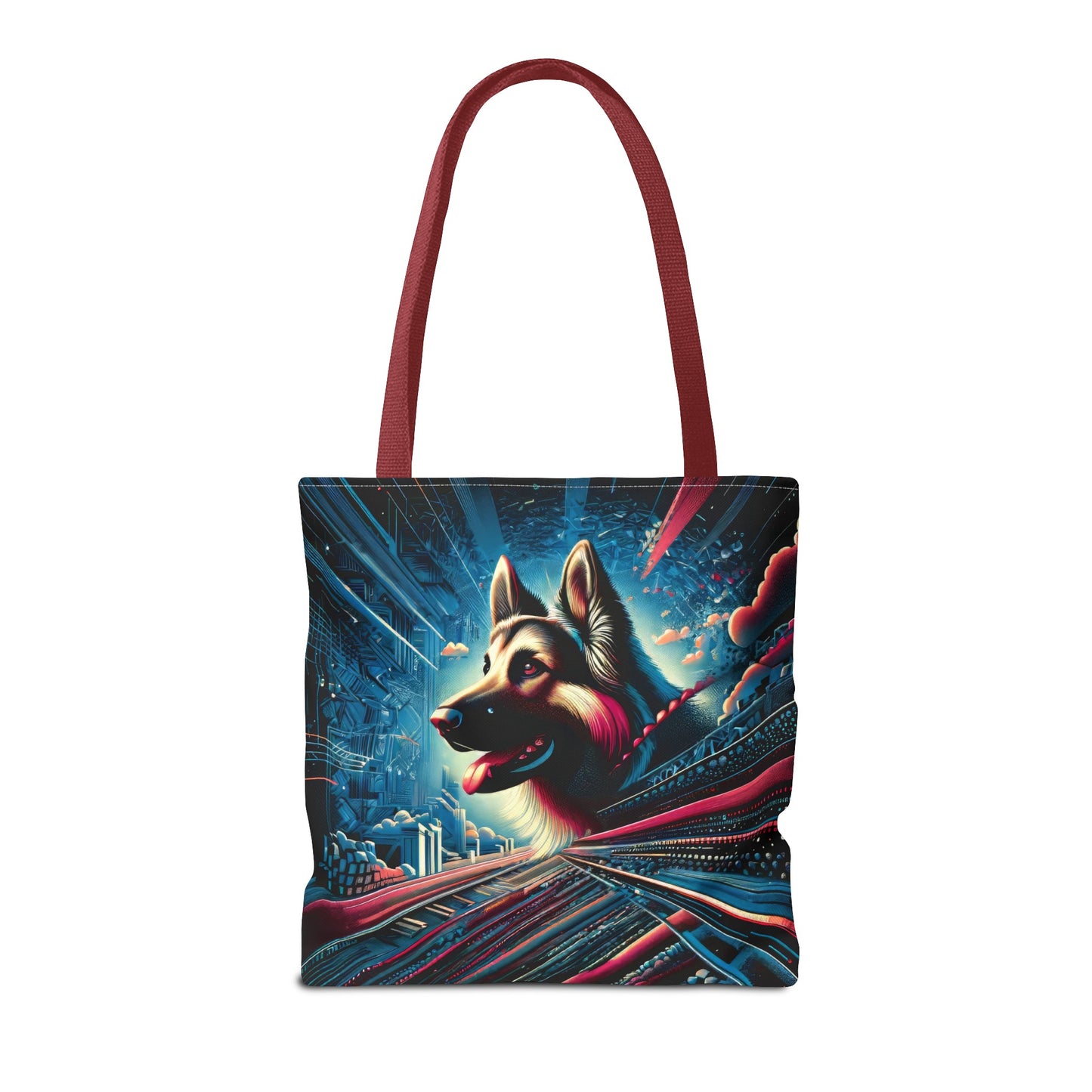 Futurism and gothic German Shepherd Tote Bag