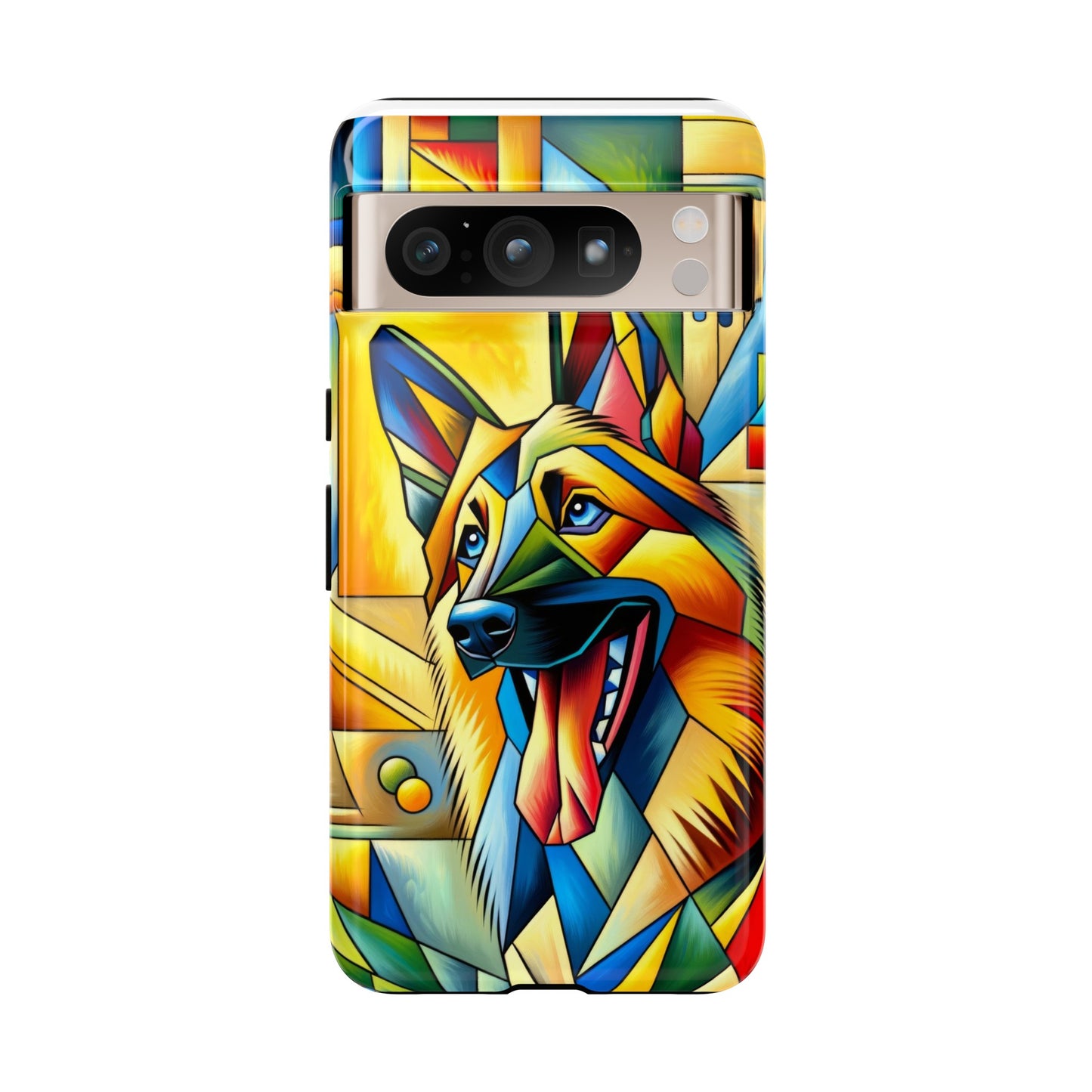 German Shepherd in Cubism Tough Phone Case