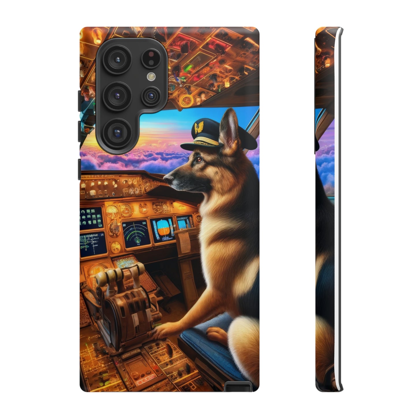 German Shepherd Flying an Airplane Phone Case