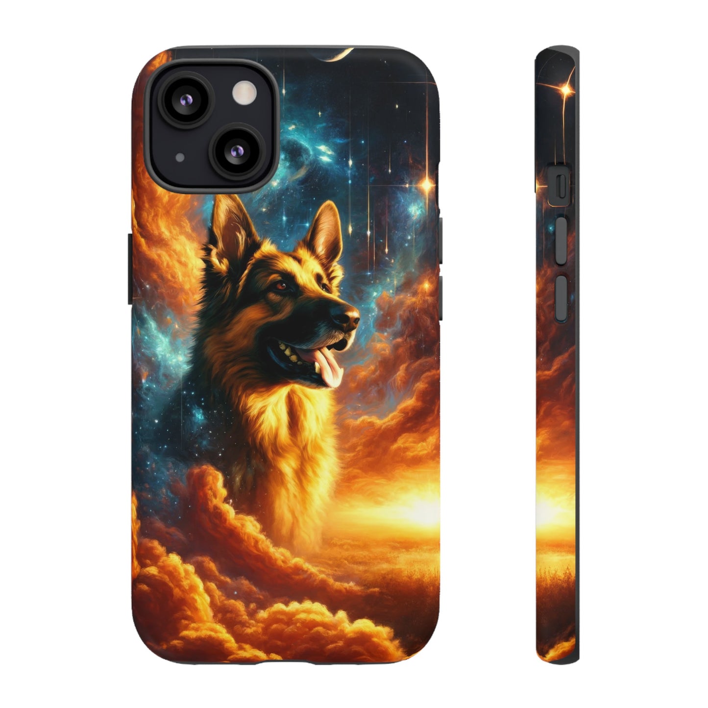 Sci-fi and stars-themed German Shepherd Phone Case