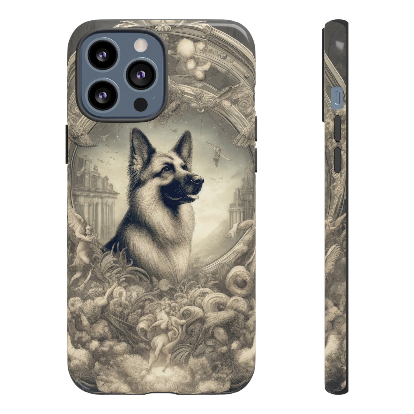 Dreamy fantasy and rococo German Shepherd Phone Case