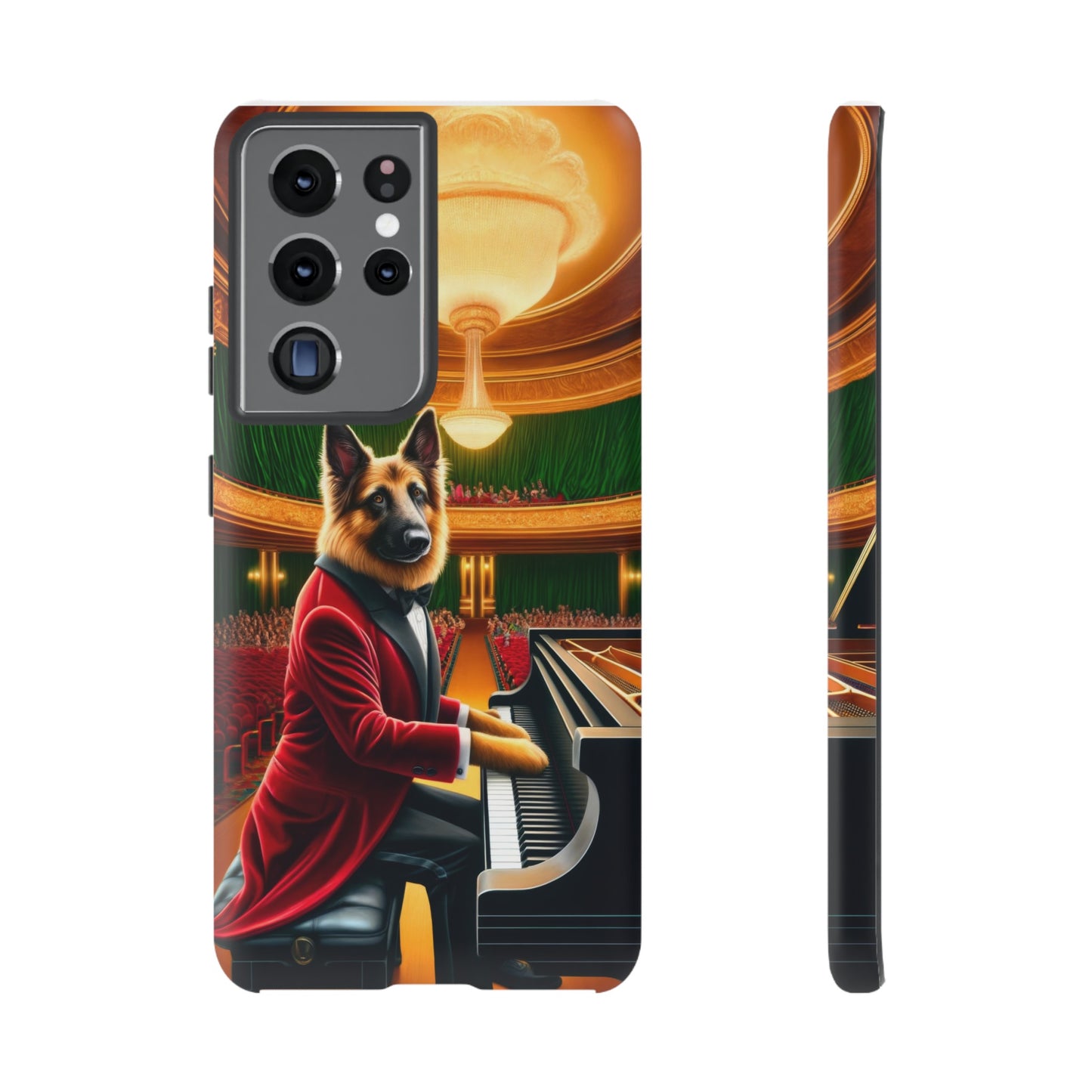 German Shepherd Playing the Piano Phone Case