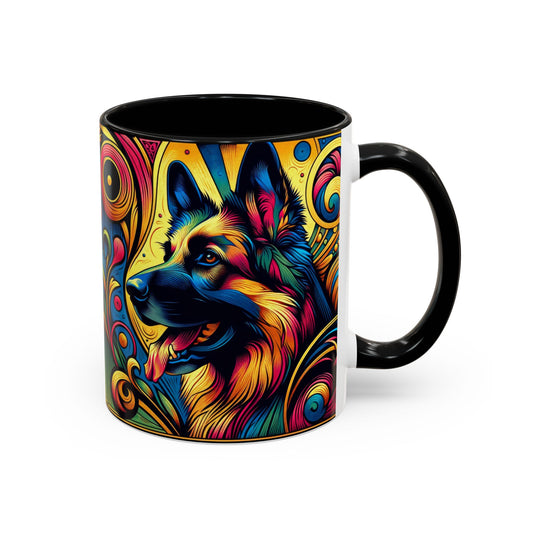 Scratchboard technique German Shepherd Coffee Mug