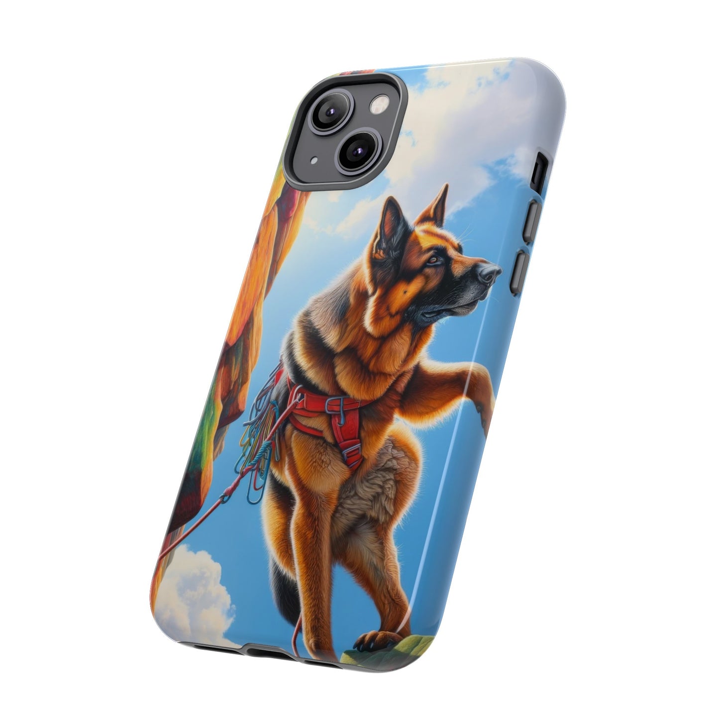 German Shepherd Rock climbing Phone Case