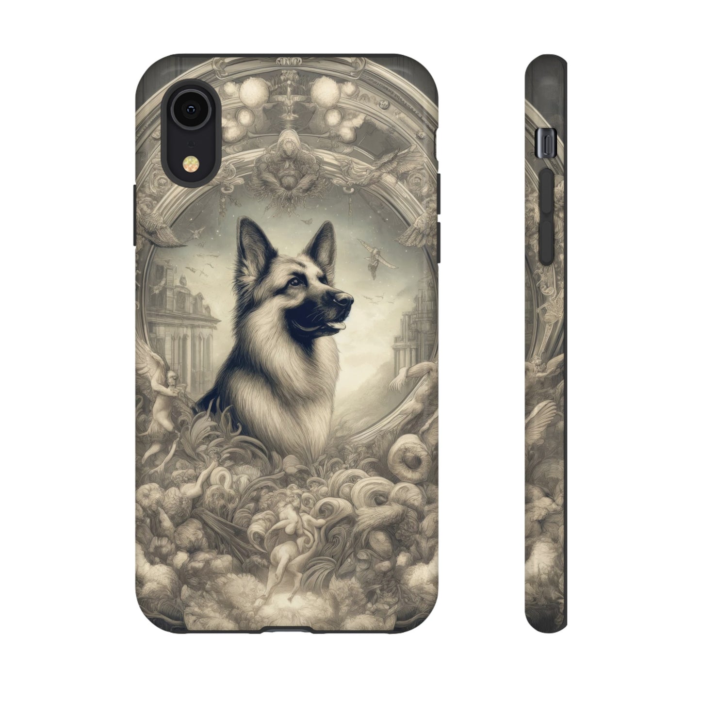 Dreamy fantasy and rococo German Shepherd Phone Case