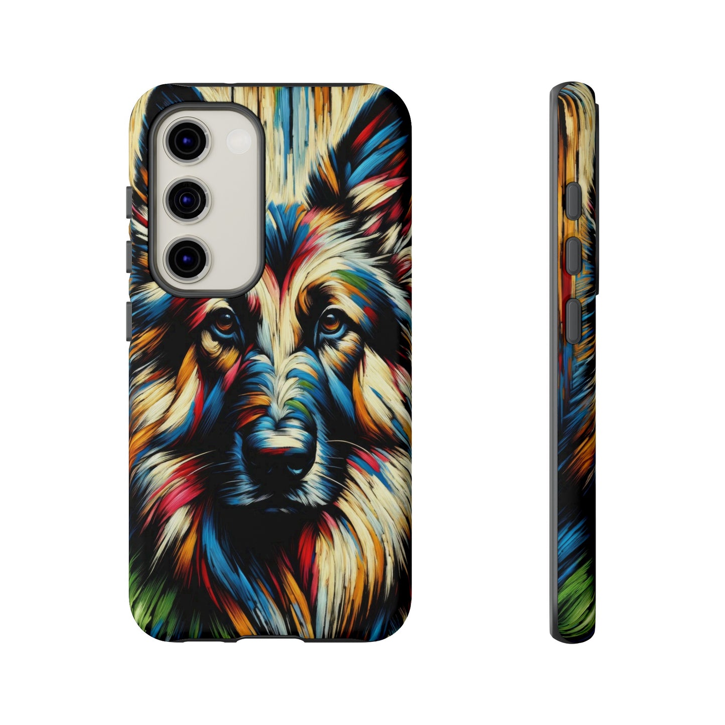 Fauvism scratchboard technique German Shepherd Phone Case