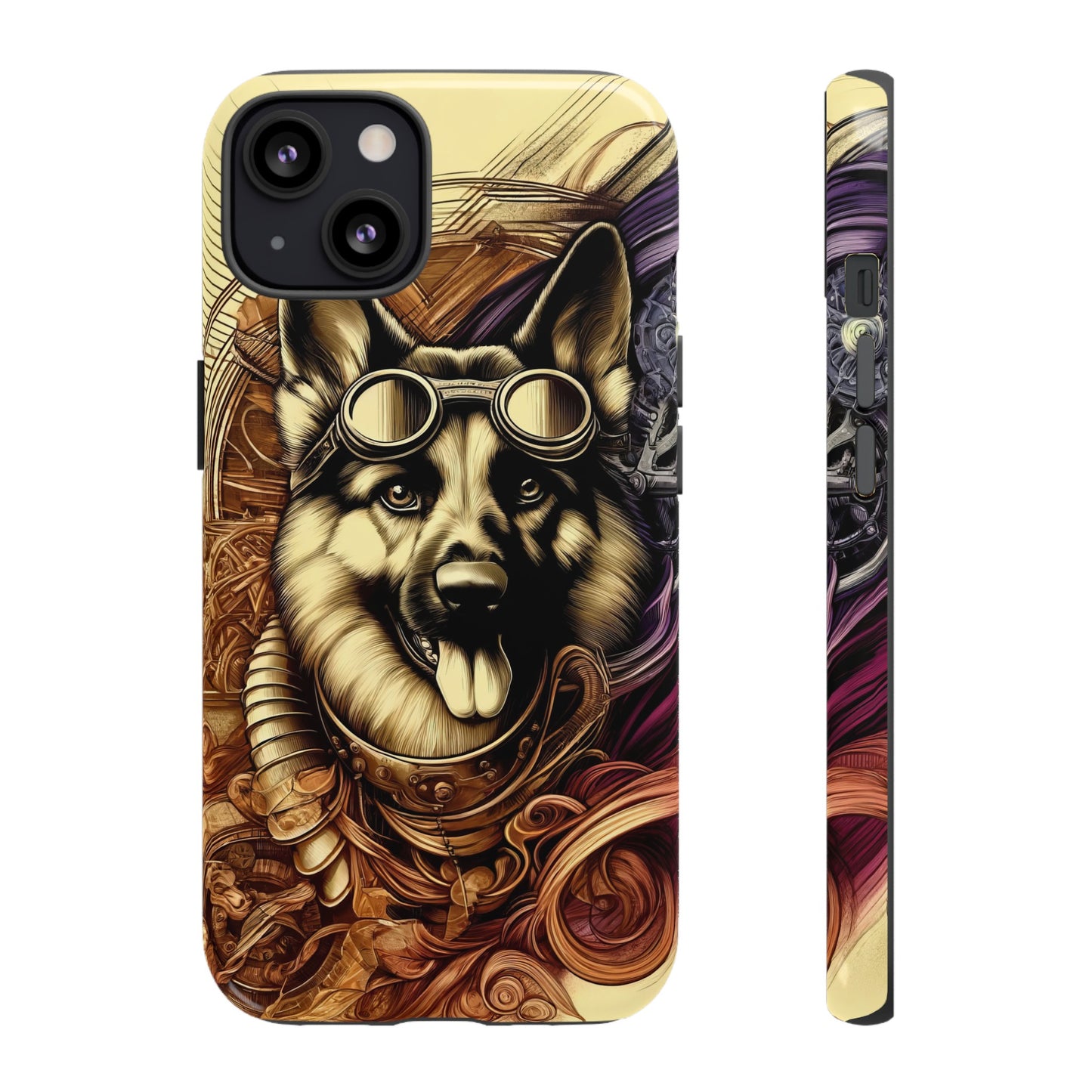 Steampunk German Shepherd Phone Case