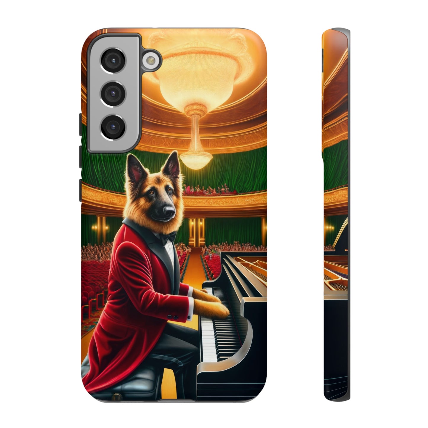German Shepherd Playing the Piano Phone Case