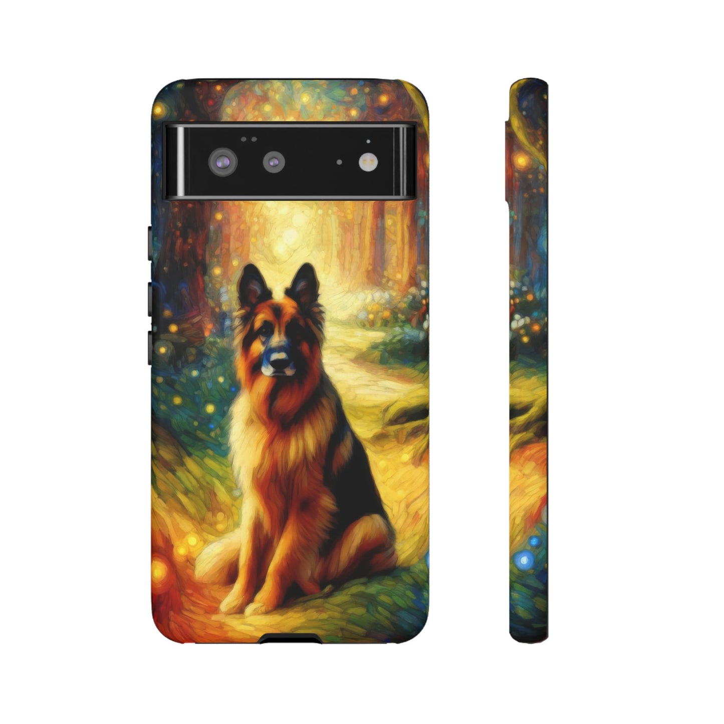 Neo-impressionism and fairy tale German Shepherd Phone Case