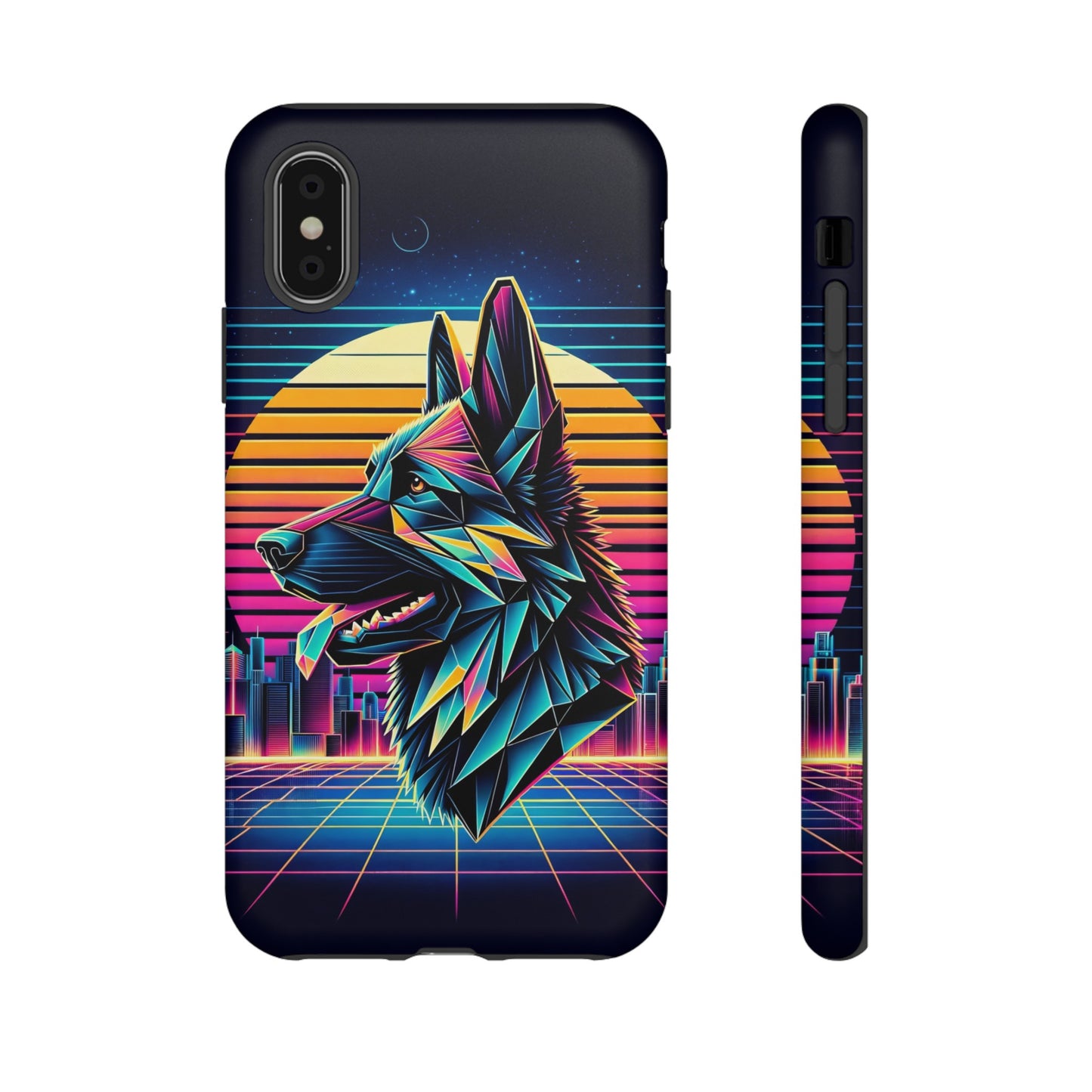 Origami and polyart German Shepherd Phone Case