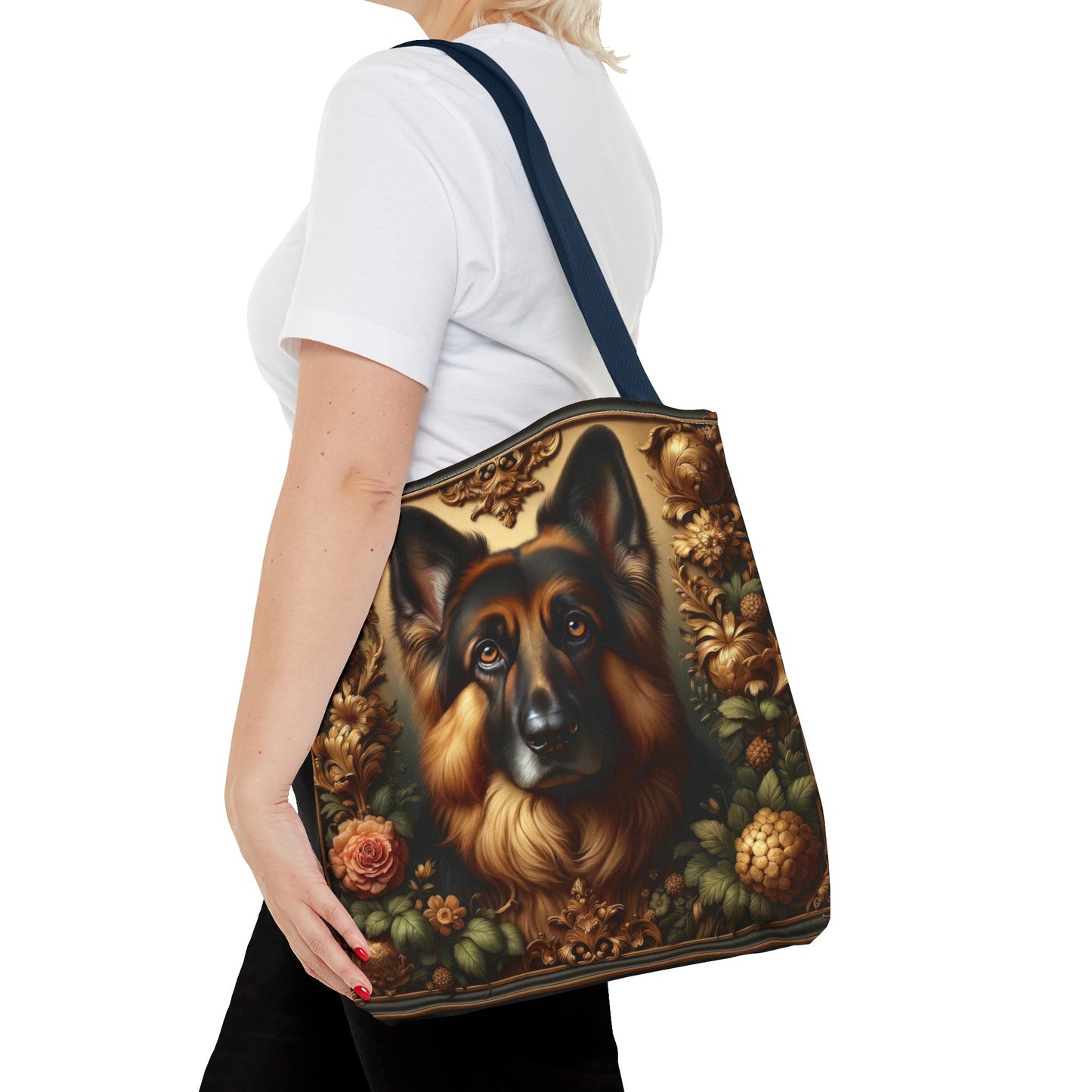 Baroque-inspired German Shepherd Tote Bag