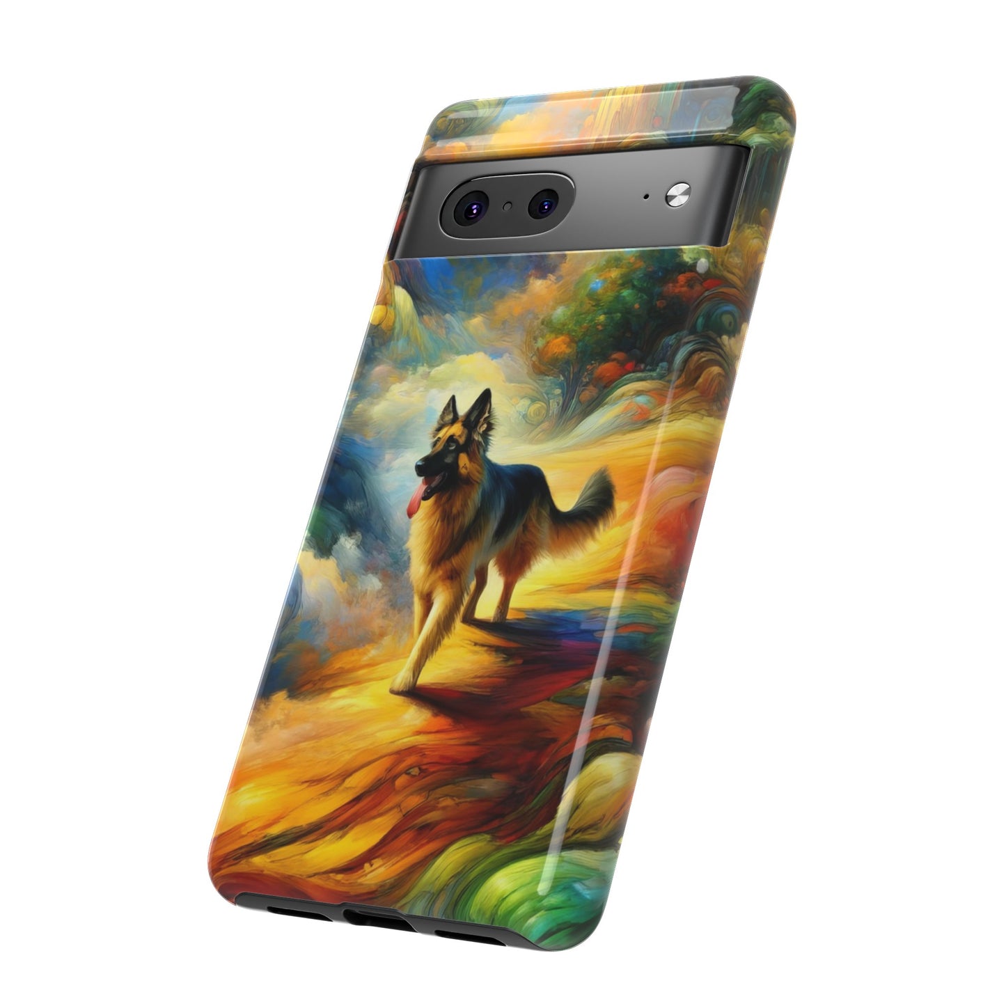 Fantasy and fauvism German Shepherd Phone Case