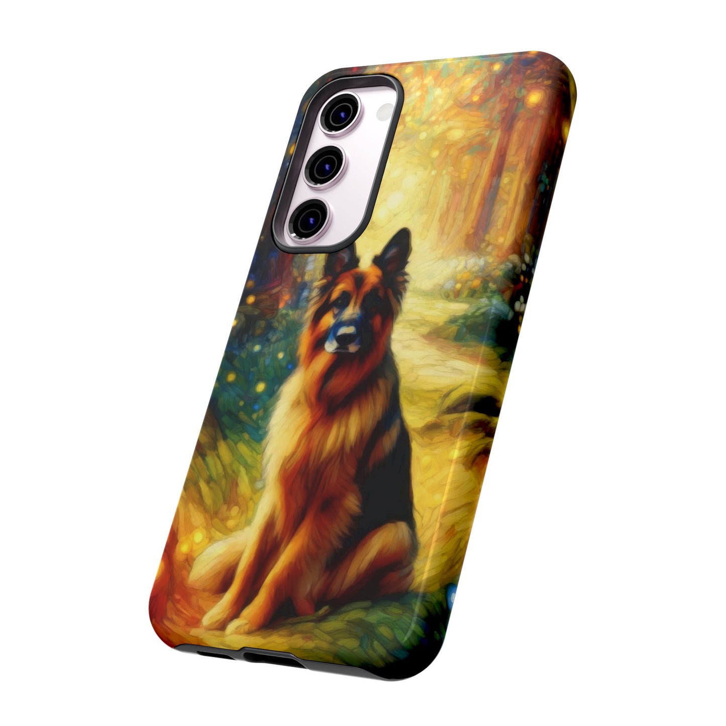 Neo-impressionism and fairy tale German Shepherd Phone Case