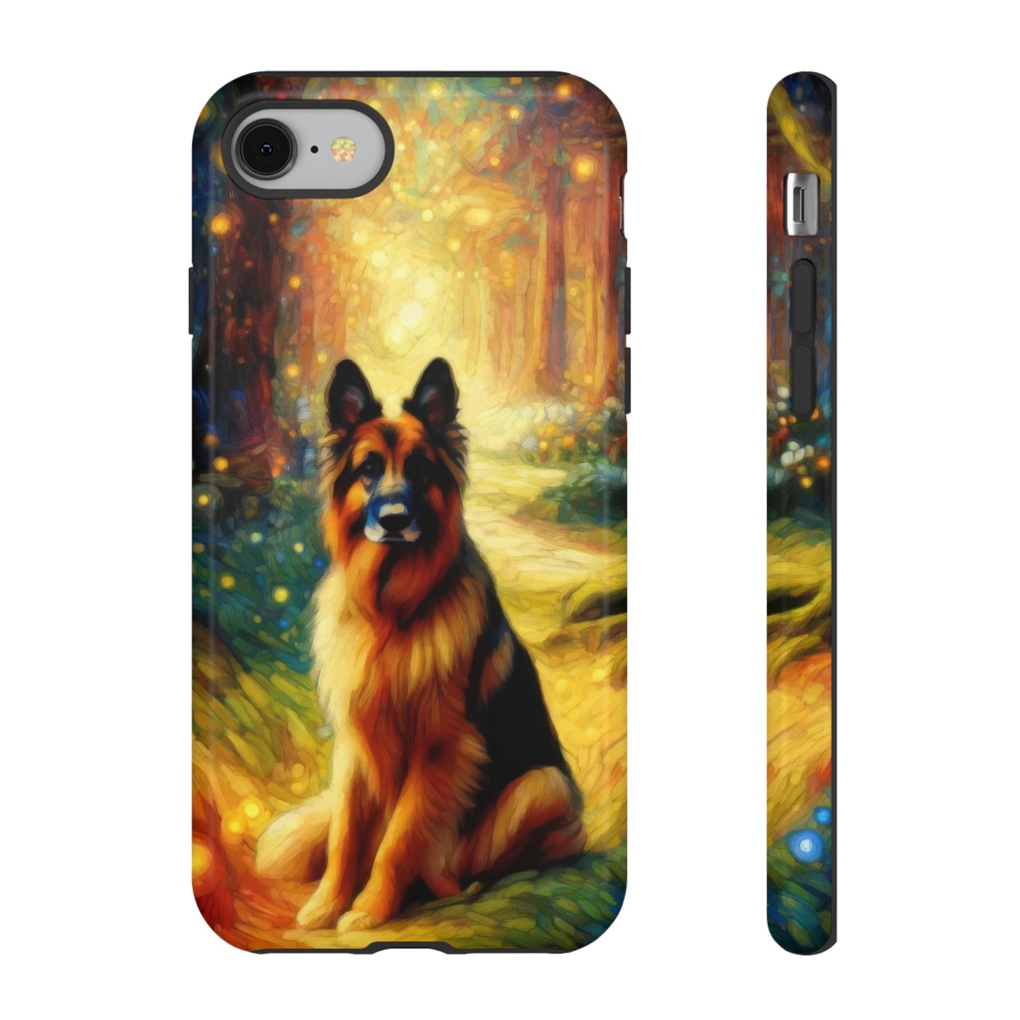 Neo-impressionism and fairy tale German Shepherd Phone Case