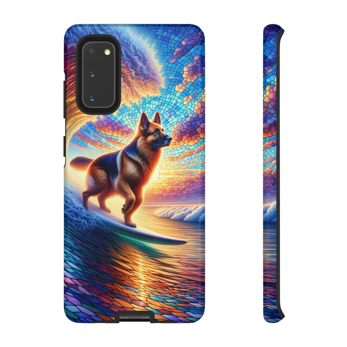 German Shepherd Surfing Phone Case