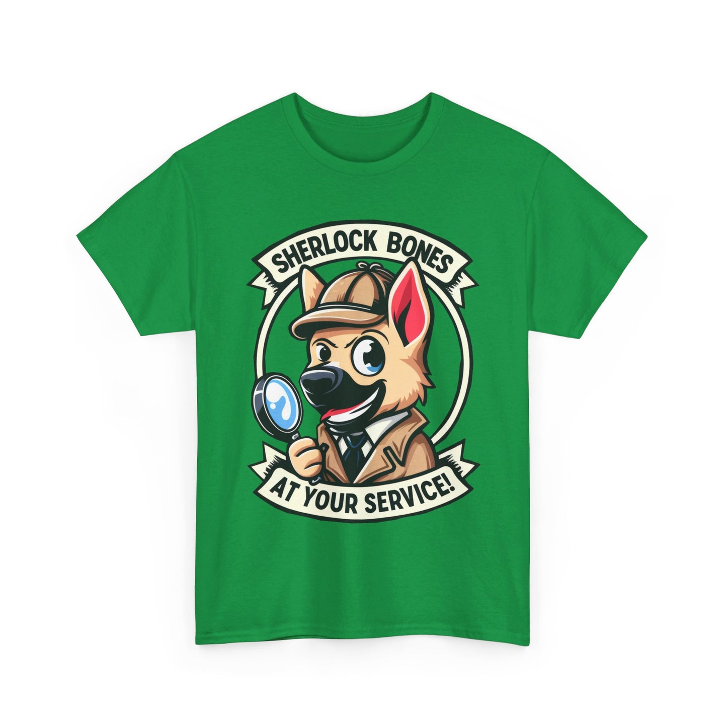 Sherlock Bones T-Shirt (13 colors) (German Shepherd)