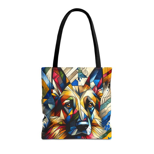 Cubist German Shepherd Tote Bag