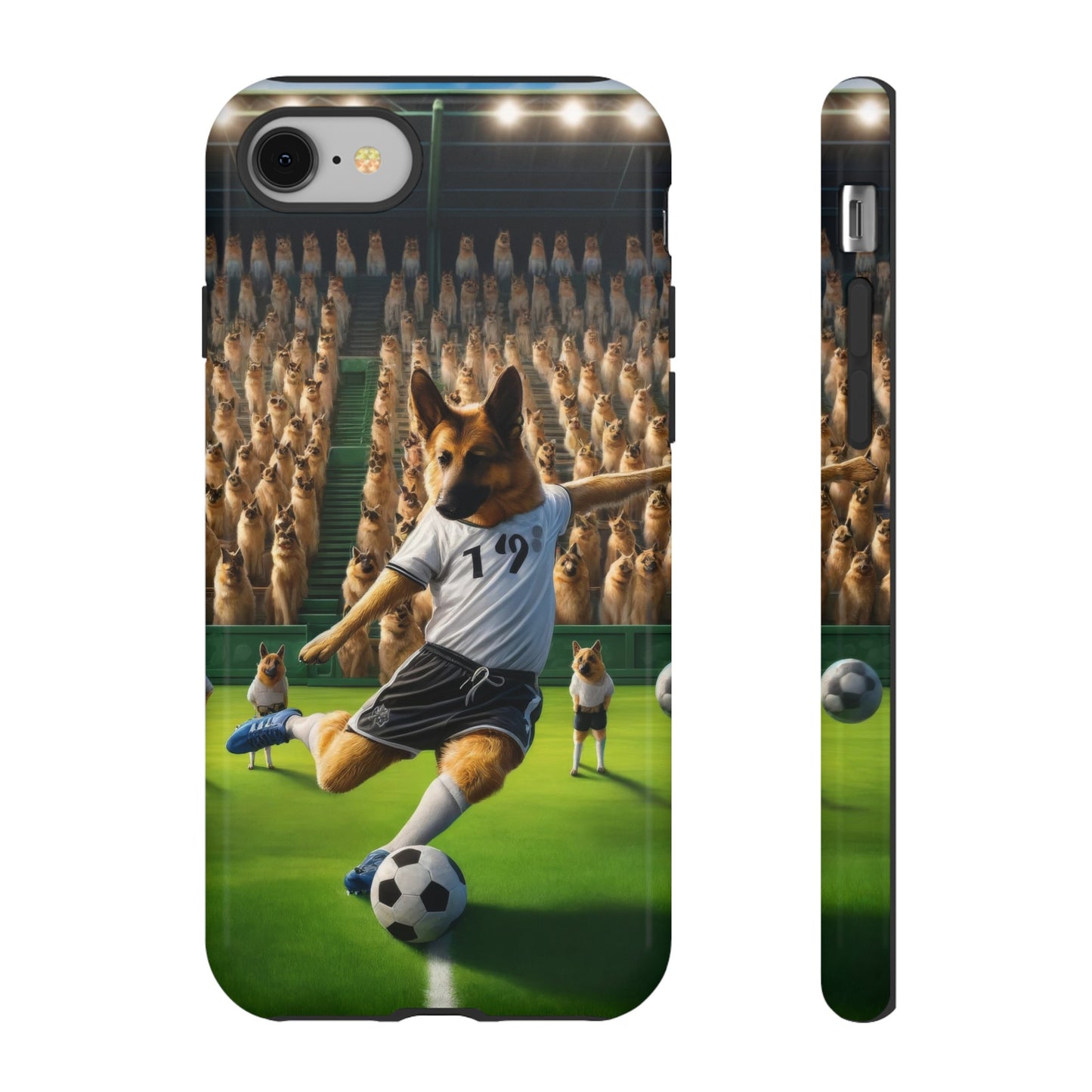 German Shepherd Playing Soccer Tough Phone Case