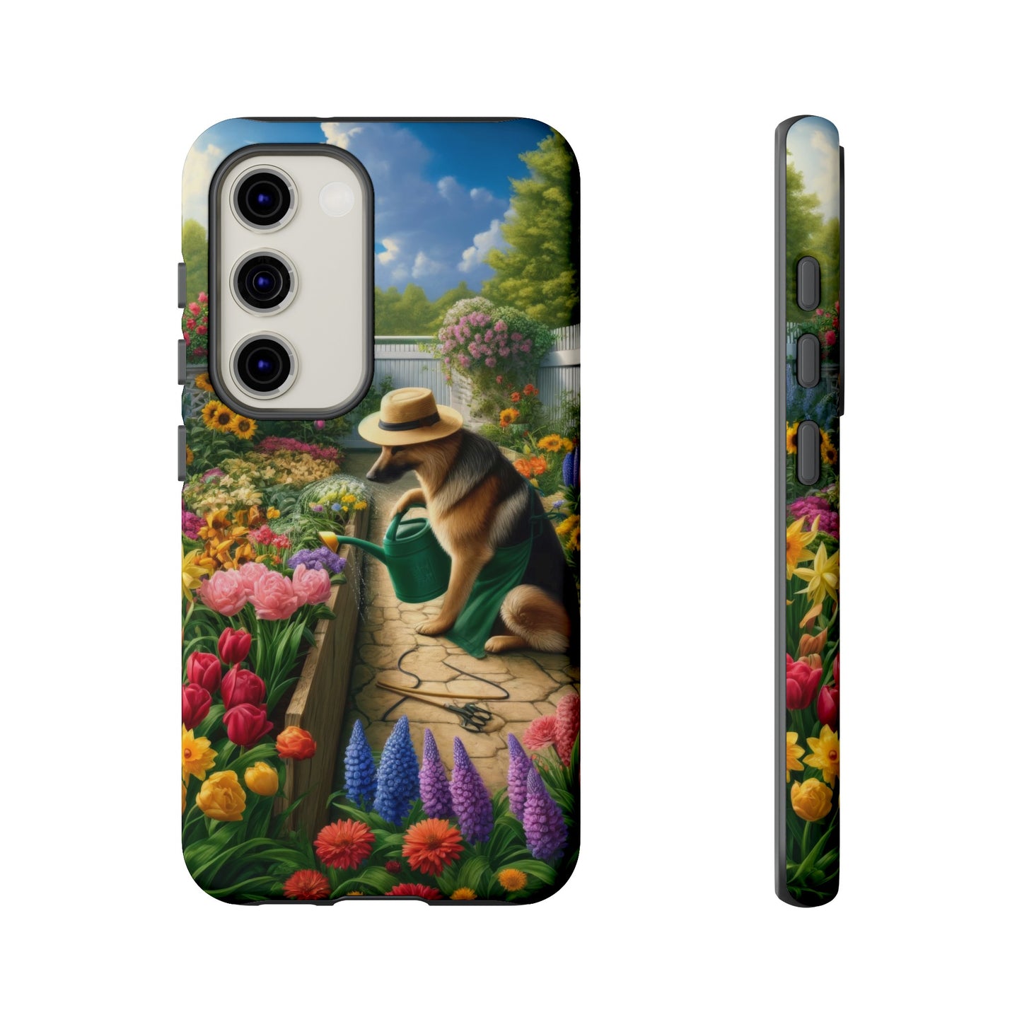 German Shepherd Gardening Phone Case