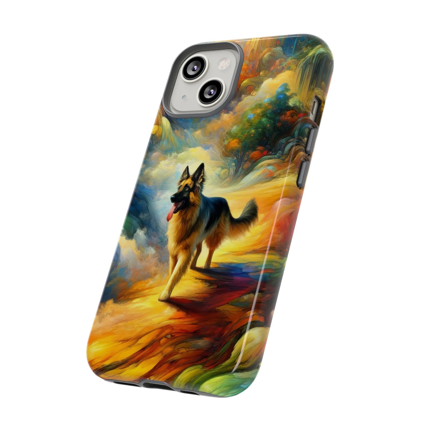 Fantasy and fauvism German Shepherd Phone Case