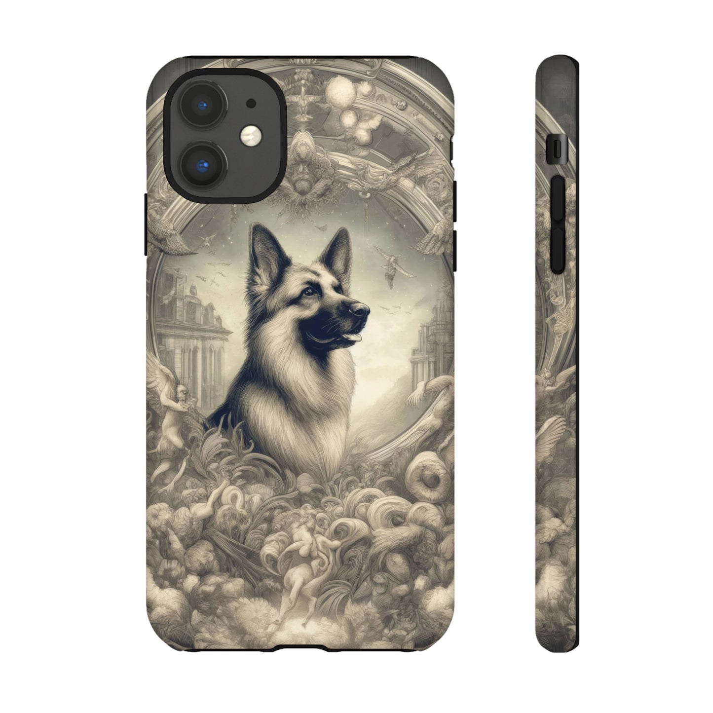 Dreamy fantasy and rococo German Shepherd Phone Case