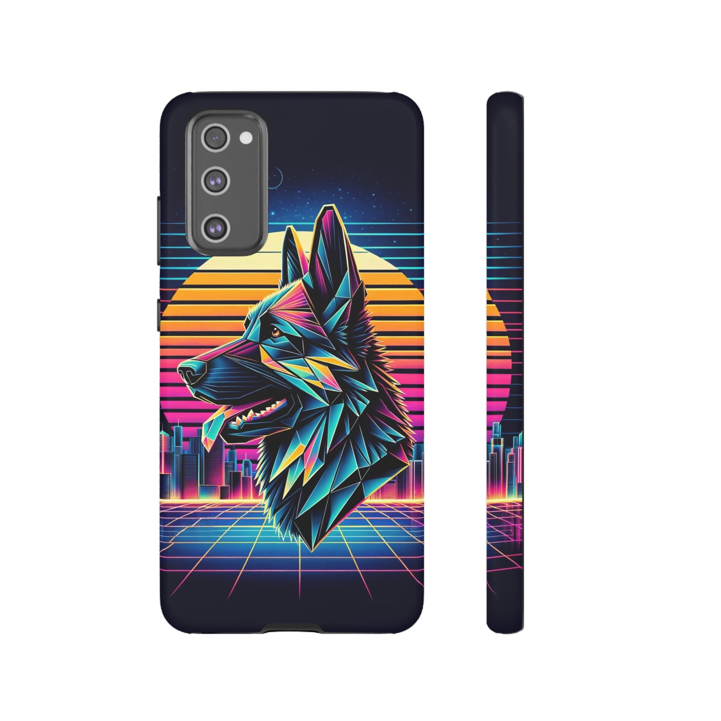 Origami and polyart German Shepherd Phone Case