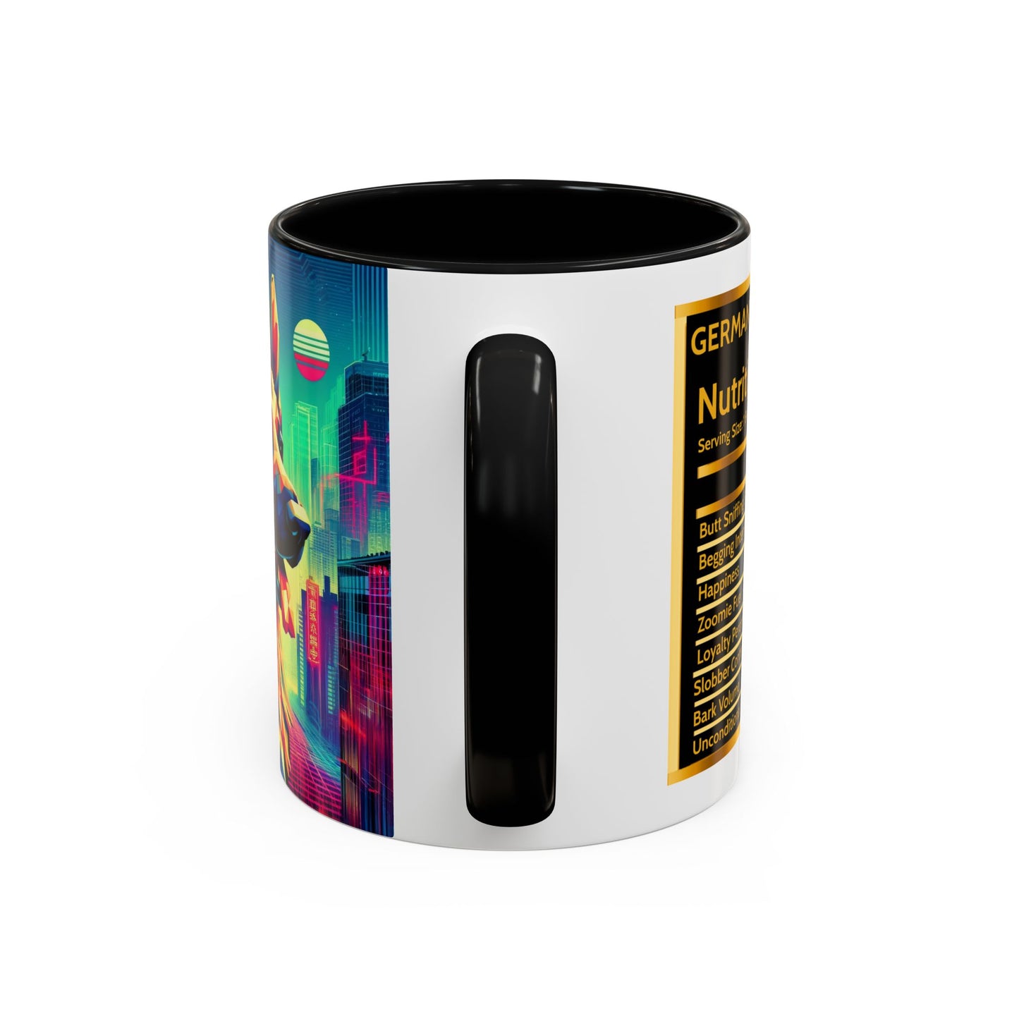 Glitch art German Shepherd Coffee Mug