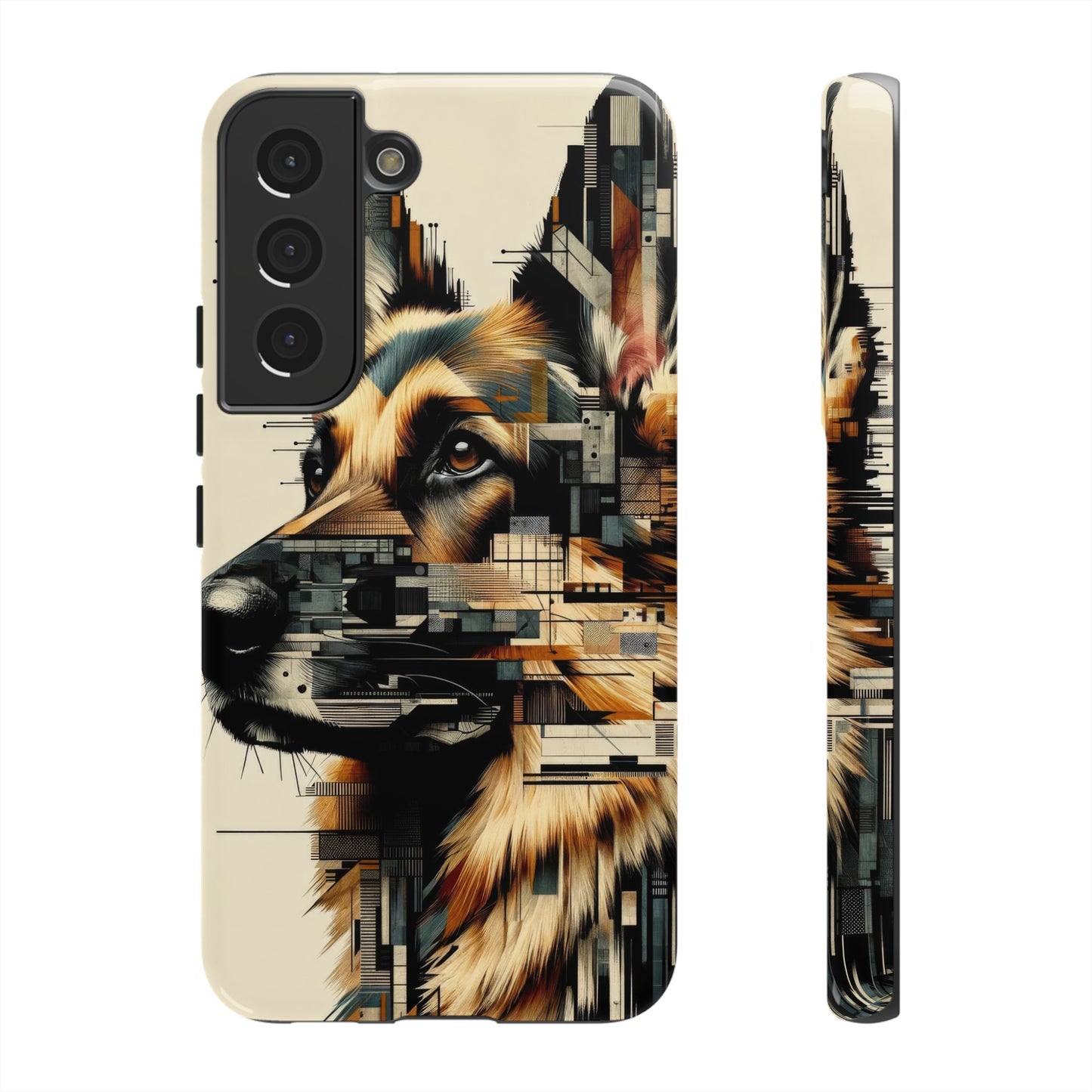 Constructivist and dadaist German Shepherd Phone Case