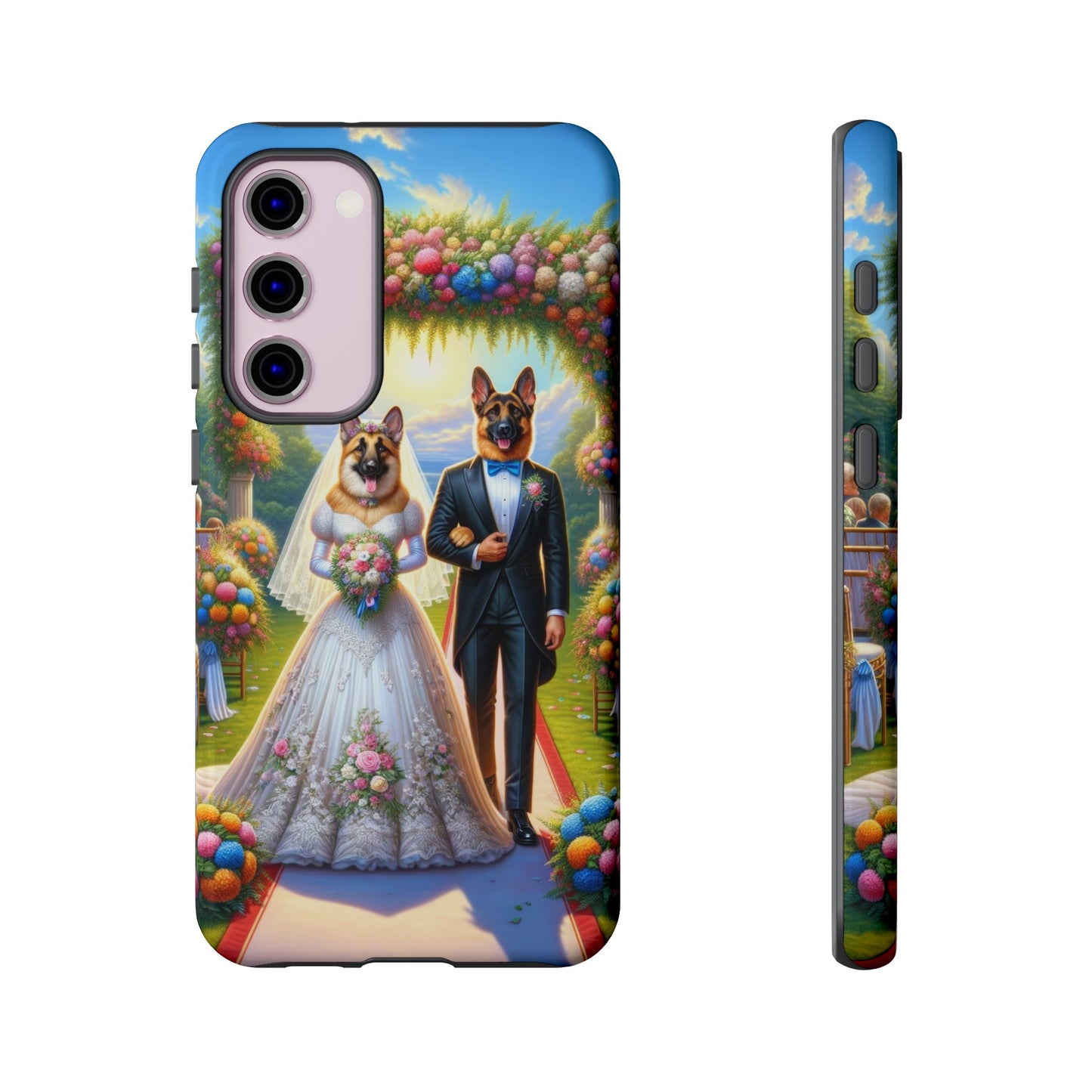 German Shepherds getting Married  Phone Case