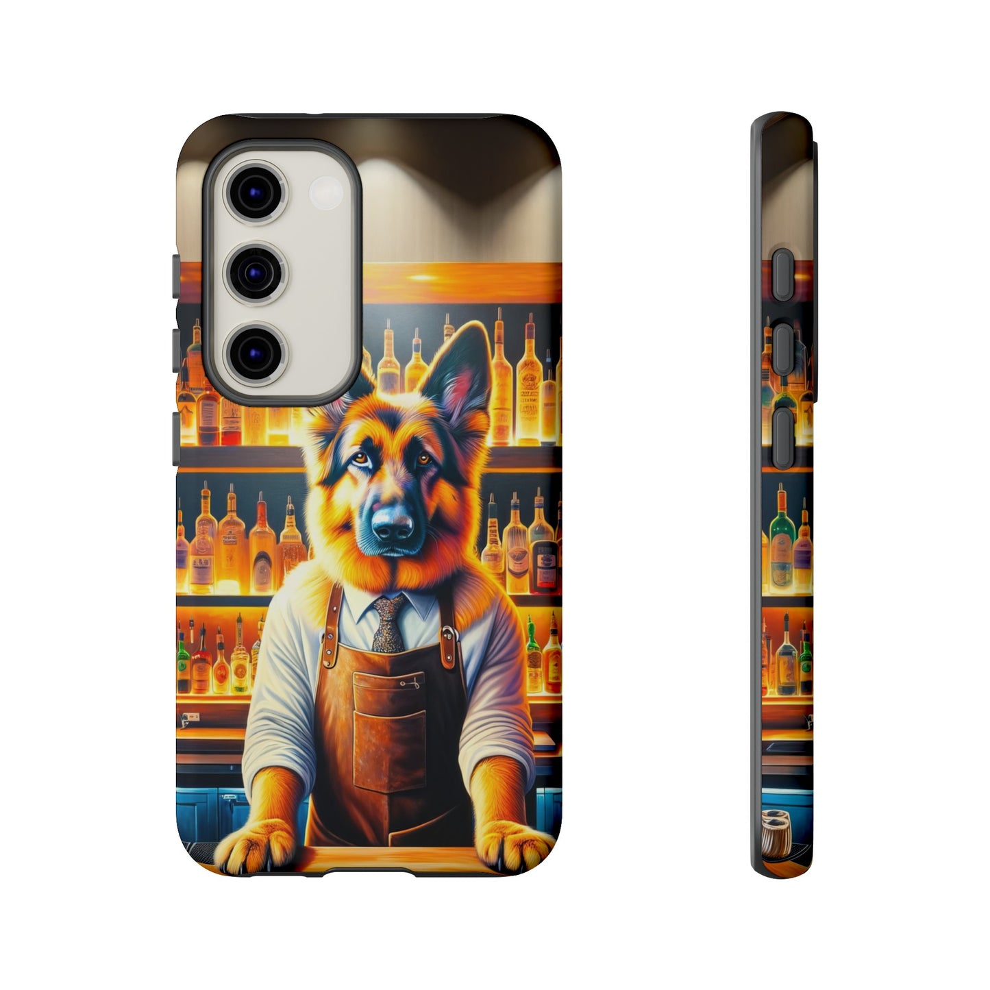 German Shepherd Tending a Bar Phone Case