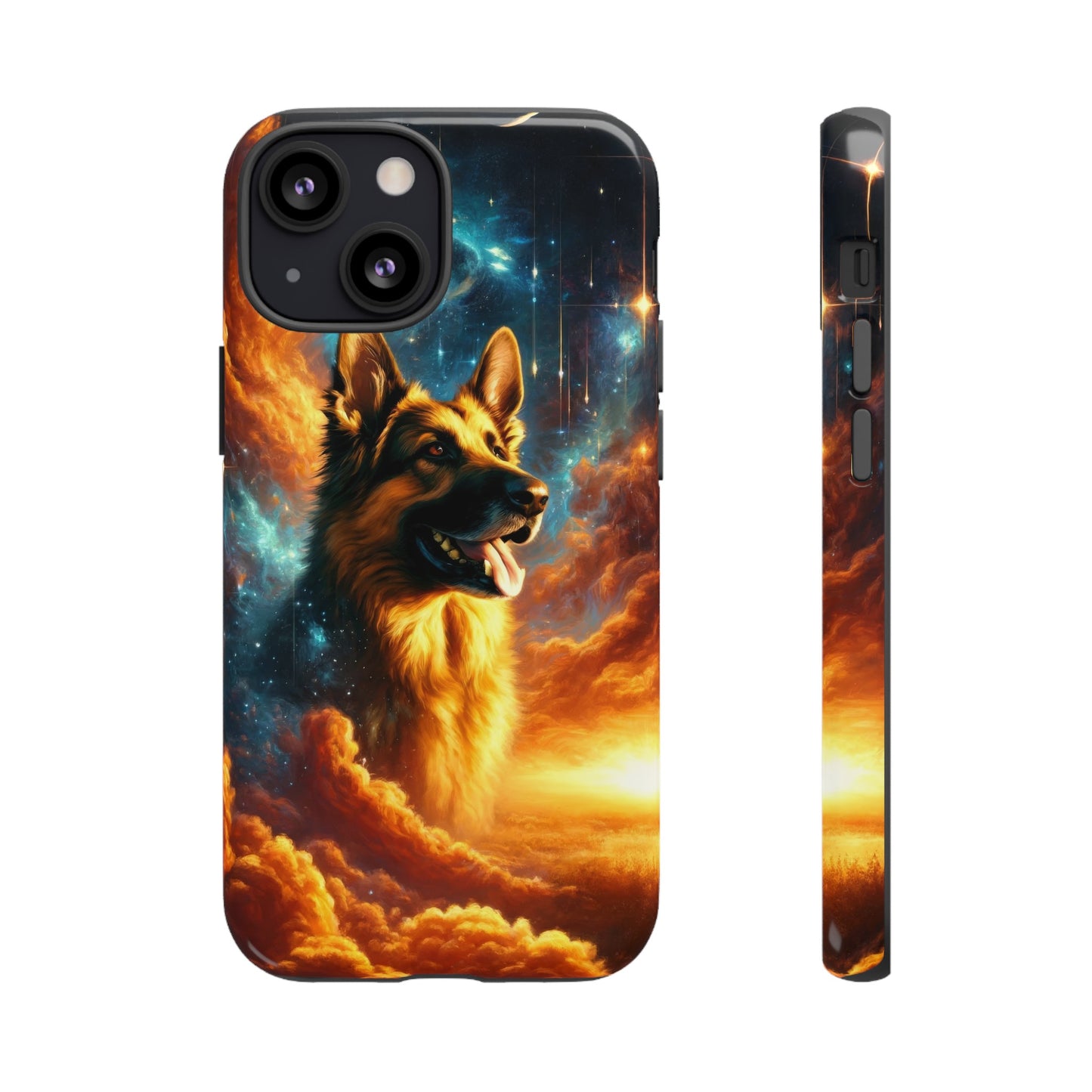 Sci-fi and stars-themed German Shepherd Phone Case